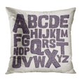 thumbnail image 1 of BOSDECO Alphabet Hand Drawing Brush Script Letter Ink Doodle Pillow Case Pillow Cover 18x18 inch, 1 of 1