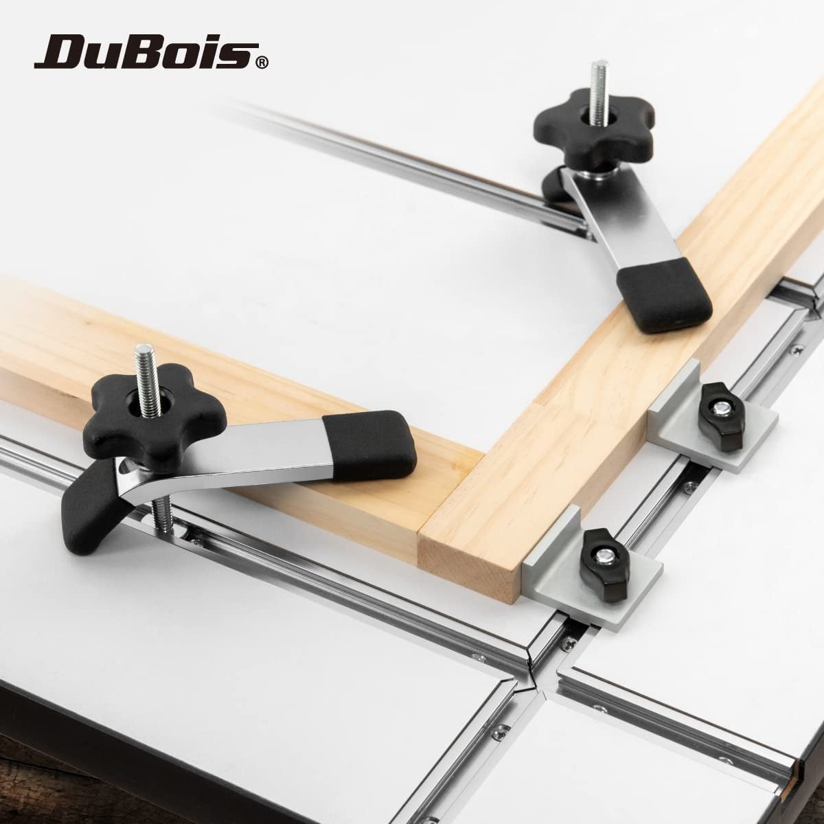 DuBois 4PK 24 Inch Double-Cut Profile Universal T-Track with Predrilled Mounting Holes, Aluminum T Track for Woodworking Jigs and Fixtures, Drill Press Table, Router Table, Workbench (51013)