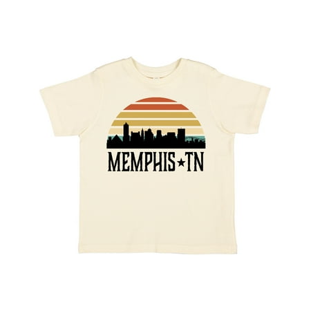 

Inktastic Memphis Tennessee Skyline Retro Sunset Gift Toddler Boy or Toddler Girl T-Shirt