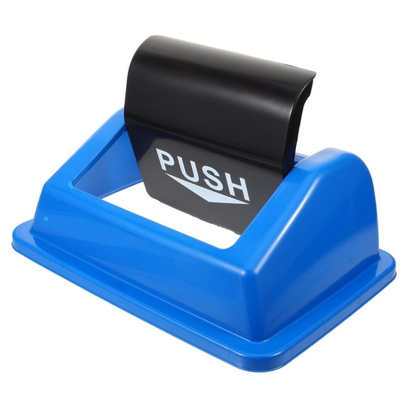 WEUVEB Blue Plastic Garbage Can Lid Replacement for Outdoor Trash Bin Easy to Install