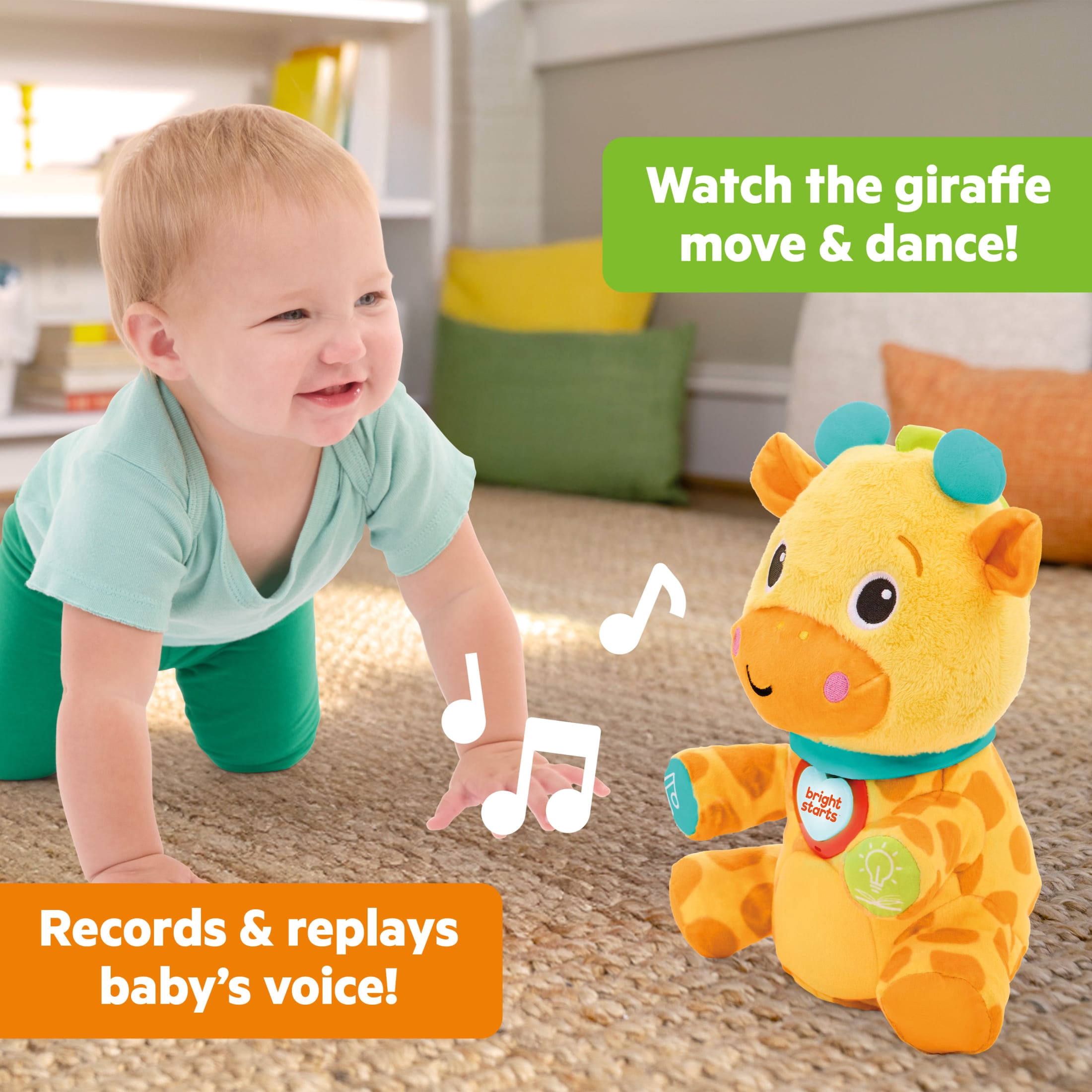 Bright Starts Chat & Cuddle Giraffe Musical Plush Toy, Unisex, Infant