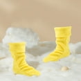 thumbnail image 5 of Xfvqtps Rain Boot Liners for Boys and Girls Removable Fleece Solid Color Comfortable Cozy Warm Winter Shoe Liner for 3-6 Years (Excluding Rain Boots) Yellow, 5 of 5