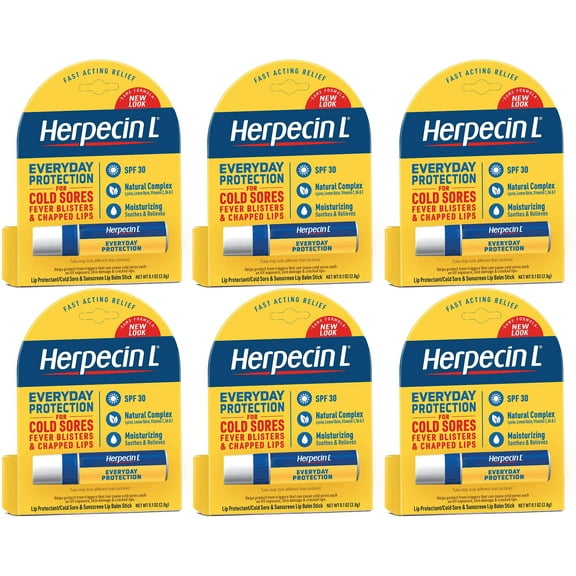 herpecin-l lip balm stick, 30 spf, 0.1 ounce (pack of 6)