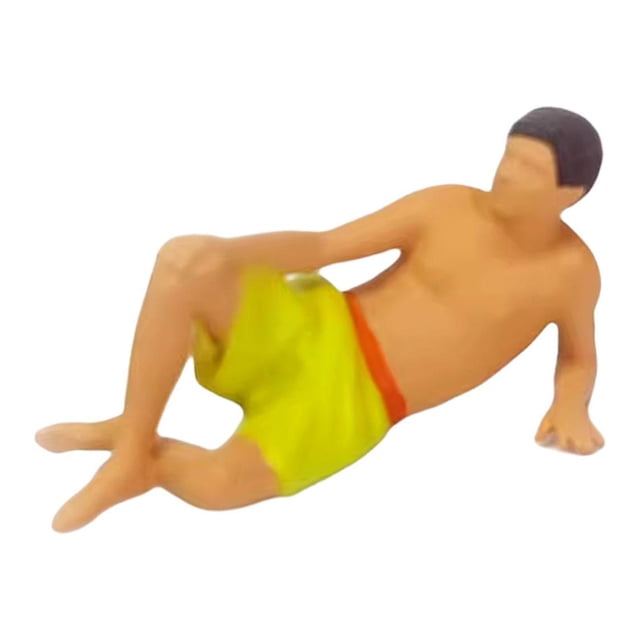 Figuras de resina de hombres a escala 1/64, adornos de escritorio, decoración DIY verde fluorescente