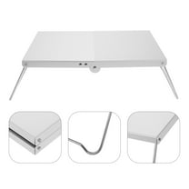 UPKOCH Foldable Aluminum Table Silver for Outdoor Camping Beach and Travel