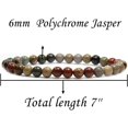 thumbnail image 2 of Angelstones Bracelet Extensible en Perles Rondes de Pierre Précieuse Jasper Polychrome Naturelle 7 Pouces Unisexe, 2 of 5