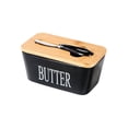 thumbnail image 2 of Ceramic Butter Dish with Lid and Knife - Nordic Style Butter Keeper for Freshness, Cheese Storage Container, 2 of 6