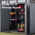 thumbnail image 5 of Keter Cortina 9x7 ft. Durable Resin Outdoor Storage Shed With Heavy Duty Floor and Locking Door, Grey, 5 of 18