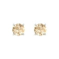 thumbnail image 3 of Clara Pucci 2Ct Natural Morganite Round Cut VVS1 Push Back Stud 14k Solid hypoallergenic Gold Designer Earrings For February, 3 of 7