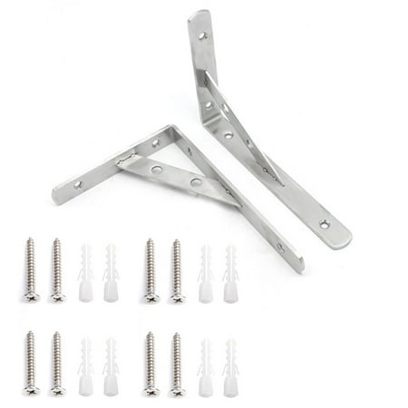 

2Pcs Decorative Corner Support Wall-Mounted Shelf Bracket with Screws 200 x 130 mm