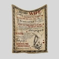 thumbnail image 5 of Gifs for Wife from Husband Wife Birthday Gifts Wedding Anniversary Romantic Gifts for Wife Christmas Mother's Day Birthday Gifts for Wife Valentines Day Gifts for her to My Wife Blanket, 150*200CM, 5 of 6