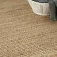thumbnail image 6 of Nourison Natural Jute Solid Natural 6' x 9' Area Rug (6x9), 6 of 11