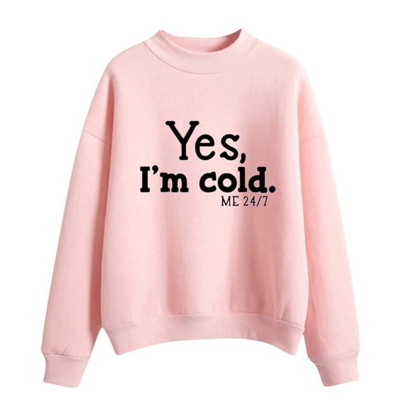 Vedolay Womens Sweatshirts 2023 Long Sleeve Crewneck Striped Pullover Tops Women Pink,M