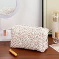 thumbnail image 5 of Fashion Flower Women's Makeup Bag Floral Print Cosmetic Pouch Portable Travel Jewelry Organizer Handbag Large Capacity Storage Bags, 5 of 9