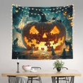 thumbnail image 3 of Halloween Tapestry Halloween Decor, Halloween Ghost Puzzle Pumpkin B Wall Tapestry Aesthetic, Halloween Decorations Tapestry Wall Hanging for Bedroom, Livingroom - 60x51in, 3 of 6