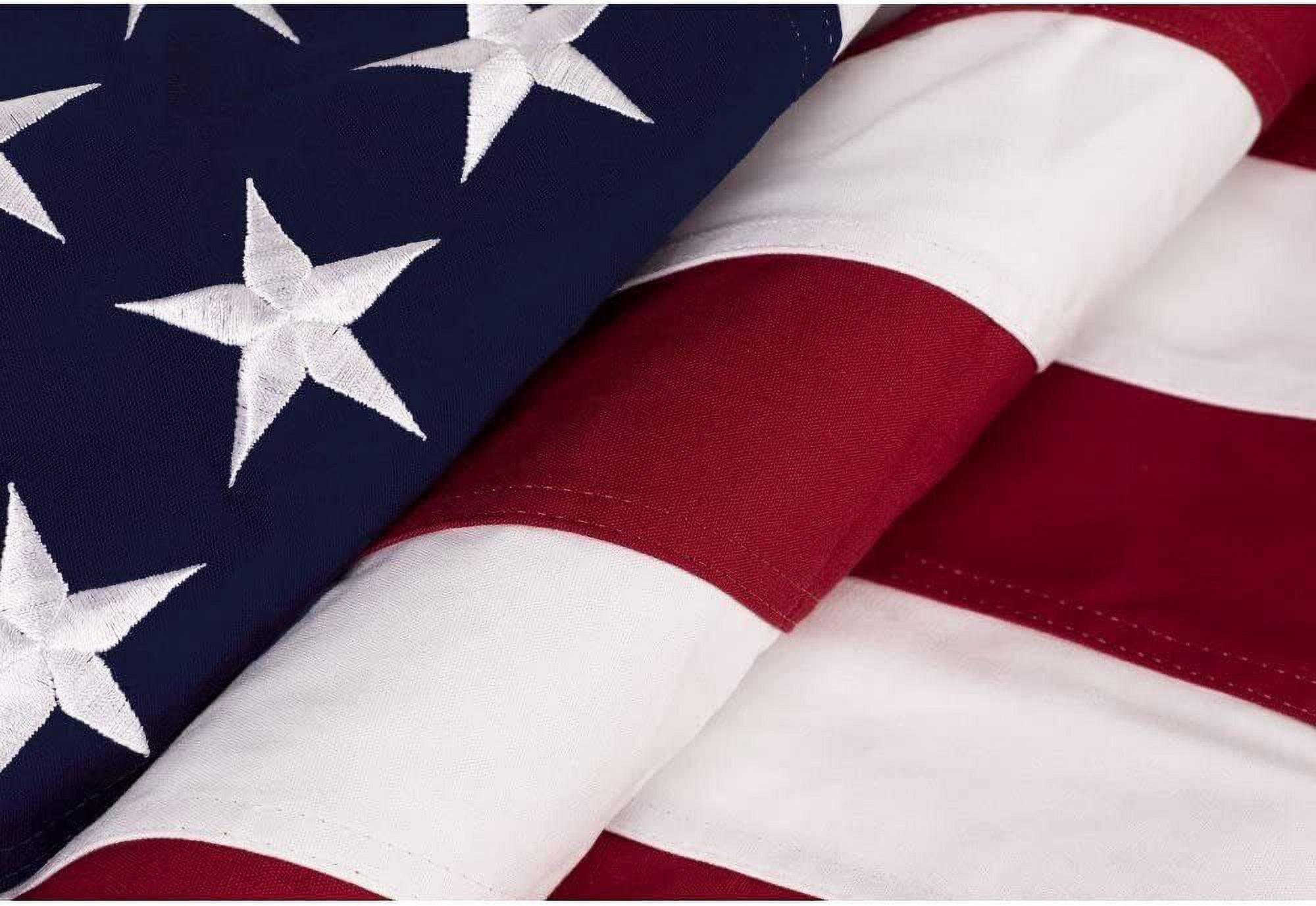 Anley Memorial Flag American US Flag 3x5 Foot Heavy Duty Cotton For Veteran USA Burial Casket Flags
