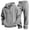 Gray, variant on LYSMORA Men's Waffle Knit Quarter Zip Hoodie Tracksuit Set, 2 Piece Long Sleeve Pullover Sweatshirt & Elastic Waist Jogger Pants Loungewear Outfit