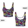 thumbnail image 5 of Picia Retro Cassette Music Sports Bra for Women,Padded Strappy Sports Bras Medium Support Yoga Bra with Removable Cups,Running Yoga Bra-Medium, 5 of 9