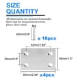 thumbnail image 3 of Soporte Recto de Acero Inoxidable 60x38mm Soportes de Esquina con Tornillos para Pared Ventana, 4pcs, 3 of 7