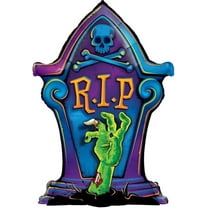 PMU Halloween R.I.P. Tombstone 36 Inch Jumbo Mylar-Foil Balloon (5/pkg) Pkg/1