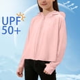 thumbnail image 2 of HAOTAGS Athletic Jackets for Girls,UPF 50+ Long Sleeve Full Front Zip Breathable Sun Protection Jacket Pink 9-10 T, 2 of 7