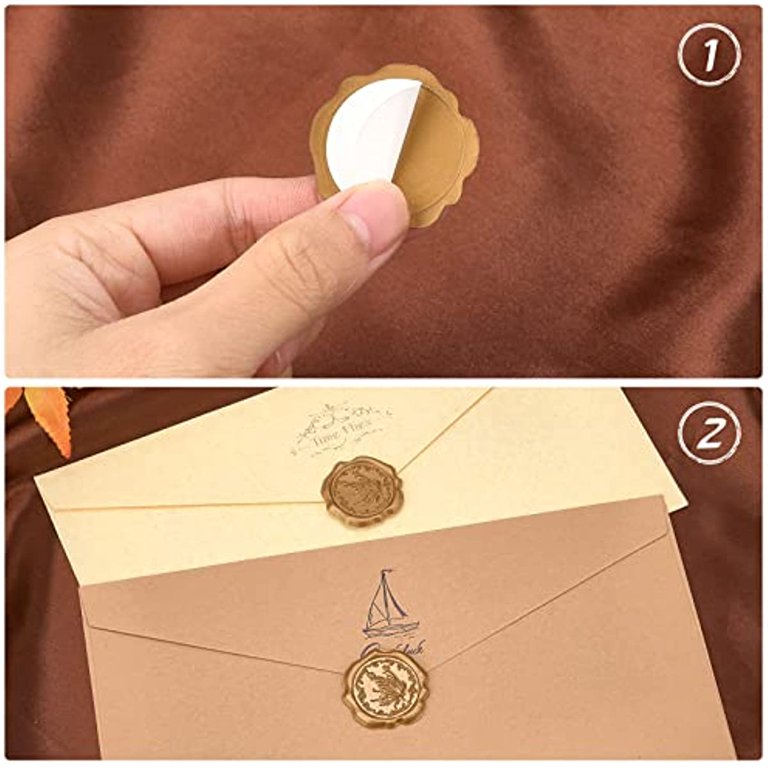 Self Adhesive Wax Seal Stickers Gold Wax Seal Wax Stamp Envelope