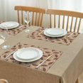 thumbnail image 3 of Football with Symbols Pattern Summer Placemats Table Placemats Set Of 4-Linen Kitchen Washable Placemats Table Mats 11.8"x17.7"Non-Slip Heat Resistant, 3 of 6