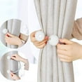 thumbnail image 3 of 2 Pcs Magnetic Curtain Tiebacks Convenient Drape Tie Backs Pearl Decorative Rope Holdback Holder for Small, Thin or Sheer Window Drapries, Gold, 3 of 5