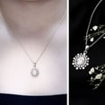 thumbnail image 3 of Rosec Jewels Vintage Style Moissanite Oval Pendant Necklace with Chain - Cocktail Necklace - D-VS1 Quality Certified, 925 Sterling Silver, 3 of 8
