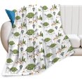thumbnail image 1 of Turtle Blanket for Girls Women Gifts Turtles Florals Throw Blanket for Kids Adults Ultra Soft Cozy Fleece Blanket for Couch Sofa \u200bBed 40"x50", 1 of 6