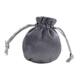 thumbnail image 1 of Bolsa con cordón para guardar joyas, organizador de regalos de fiesta, bolsa de terciopelo para relojes, collares, pulseras, dijes y aniversarios. Gris oscuro 65 x 85 cm, 1 of 8
