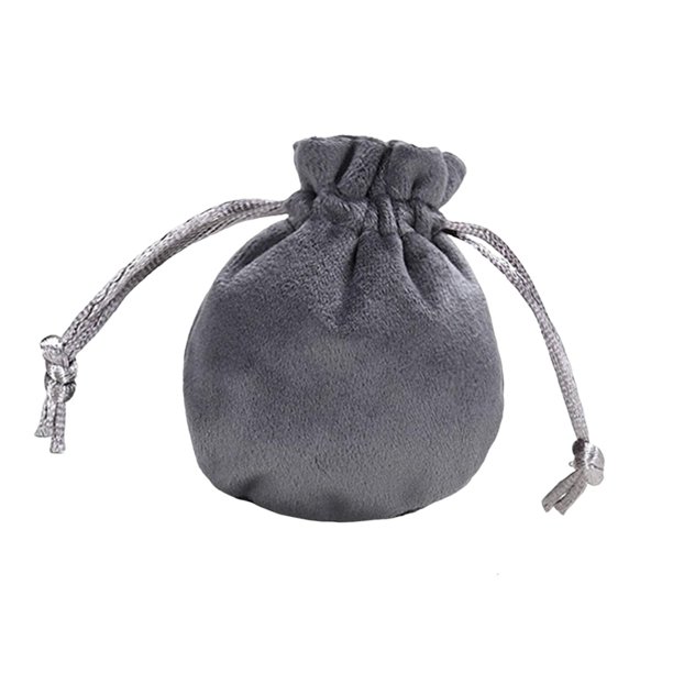Bolsa con cordón para guardar joyas, organizador de regalos de fiesta, bolsa de terciopelo para relojes, collares, pulseras, dijes y aniversarios. Gris oscuro 65 x 85 cm
