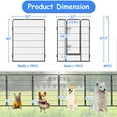 thumbnail image 6 of Dog Playpen Outdoor/Indoor 8 Panels 40" Height Dog Pens Heavy Duty Anti-Rust Material Pet Fence with Door for Large/Medium/Small, 6 of 10