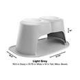 thumbnail image 2 of WeatherTech Double High Pet Feeding System 14" High Stand - BPA-Free Plastic - Light Grey, 2 of 5