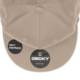thumbnail image 6 of Decky 1041 5 Panel High Profile Structured Cotton Blend Snapback-Khaki, 6 of 6