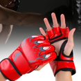 thumbnail image 3 of facefd Gants de Boxe Respirants Équipement de Protection pour Hommes Femmes Sac de Frappe Griffe de Tigre Rouge, 3 of 9