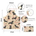 thumbnail image 7 of Dachshund and Flower Apron-Garden Aprons for Women with Pockets-Cotton Linen Waterproof Kitchen Cooking Gardening Aprons Adjustable for Kitchen,Cooking,BBQ and Salon 33x27 Inch, 7 of 7