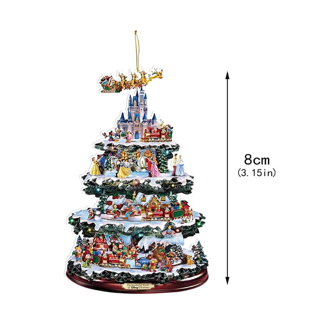 Adorno colgante plano de acrílico navideño, muñeco de nieve, adornos para árbol de Navidad, decoraciones para el hogar, regalo