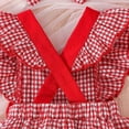 thumbnail image 4 of Zanarzt Cute Baby Girl Clothes Baby Girl Summer Clothes Cute Romper Dress Plaid Outfit Smocked Bodysuit Outfit Red,0-3 Months, 4 of 9