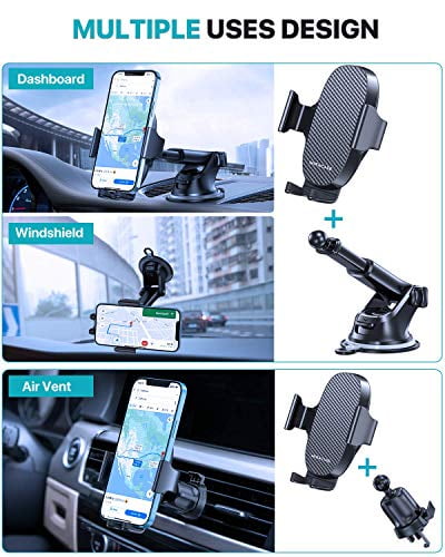 Miracase 2021 Military Grade Universal Cell Phone Holder For Car Ultra Stable Strong Suction Hands Free Dashboard Windshield Air Vent Car Phone Holder Mount Fit For All Mobile Phones Walmart Com<script async src=