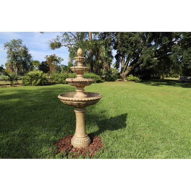 Tucson Large Outdoor Tiered Fountain with Sandstone Finish