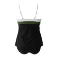 thumbnail image 5 of IYYVV Bandeau Tankini Swimsuits For Women - Two Piece Ruched Tummy Control Bathing Suit Strapless Modest Swimwear With Bottoms Black XL, 5 of 6