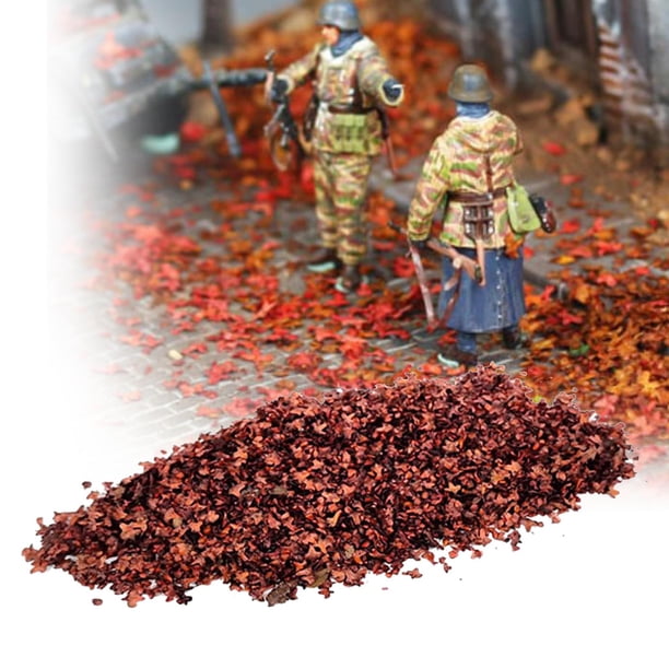 Diseño de modelo estático de hoja en miniatura, mesa de arena, adornos de Diorama, Material de construcción, accesorios de escena de paisaje, decoración de bonsái de parque de hojas marrón Macarena hojas de micro paisaje