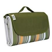 Pompotops Waterproof Oxford Camping Picnic Blanket Outdoor Foldable Beach Mat 57*31.5Inch