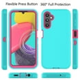 thumbnail image 4 of eBizware for Samsung Galaxy A14 5G Case,Shockproof Heavy Duty Armor Rugged Rough Hard Plastic Rubber Silicone Bumper 2-Layer Hybrid Protective Cover Case for Samsung Galaxy A14 5G, Mintgreen, 4 of 9