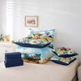 thumbnail image 4 of Erosebridal Highland Cow Bedding Sets Queen Size, White Groovy Comforter Sets with Sheets, Rustic Theme Decor, Reversible 7-Piece, 4 of 5