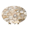 thumbnail image 2 of Design Living Gold Stainless Steel Side Table With An Agate Round Top, 2 of 4