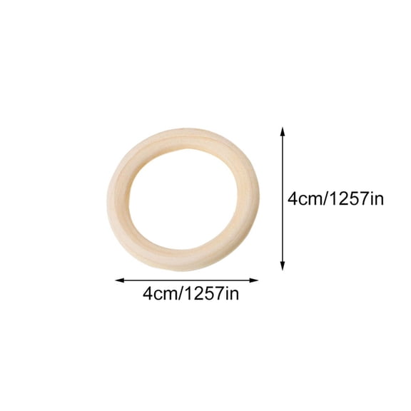 10 Pack Natural Wood Rings for Crafts, Macrame Projects, Jewelry Making, DIY Pendant Connectors,Wooden Ring DIY Ornament Accessories Log Color Wood Circle,Beige,1.5x1.5"