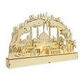 thumbnail image 1 of Lámpara decorativa de madera con luz de luna, lámpara de mesa decorativa para dormitorio infantil. marrón claro, 1 of 9