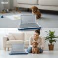 thumbnail image 3 of Dog Potty with Grate and Splash Guard, 20 in Large Pee Pad Holder for Puppy Training, Includes Training Manual & Post, 20.1 x 15.6 x 1.4 in Dog Toilet, Dark Blue, 3 of 8